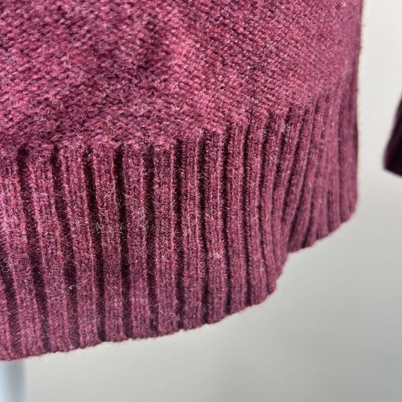 Madewell Maroon Waffle Knit Merino Wool Cardigan Sweater Size S - Picture 11 of 12